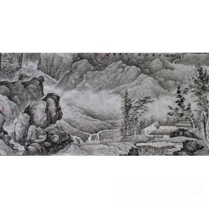 冯涛 仿古山水 类别: 国画山水作品